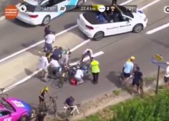 La caída de Sergio Higuita faltando 20 kilómetros