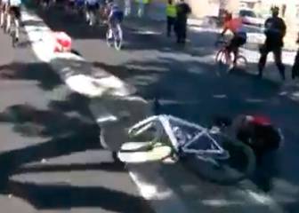 Dayer Quintana se cae en el Tour al pisar una caramañola