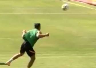 Falcao en su última práctica: 