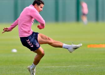 El último entrenamiento de James antes del Crystal Palace