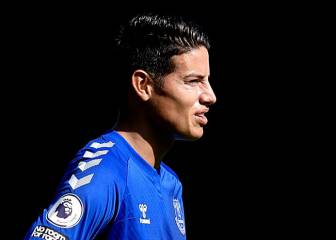 James Rodríguez y su aporte en defensa en el Everton