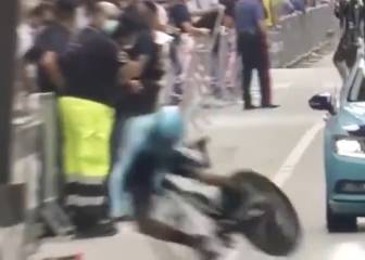 La impactante caída de Superman López en el Giro