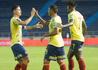 Colombia golea a Venezuela pero sufre por Arias