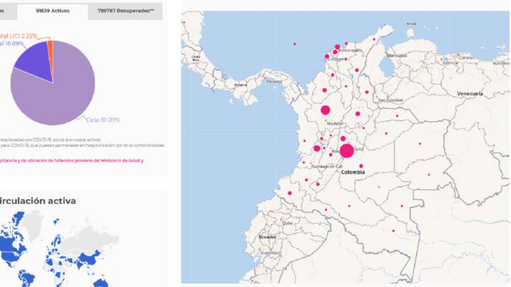 Mapa de casos y muertes por coronavirus por departamentos en Colombia: hoy, 12 de octubre