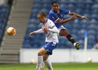 Alfredo Morelos es duda del Rangers para el fin de semana