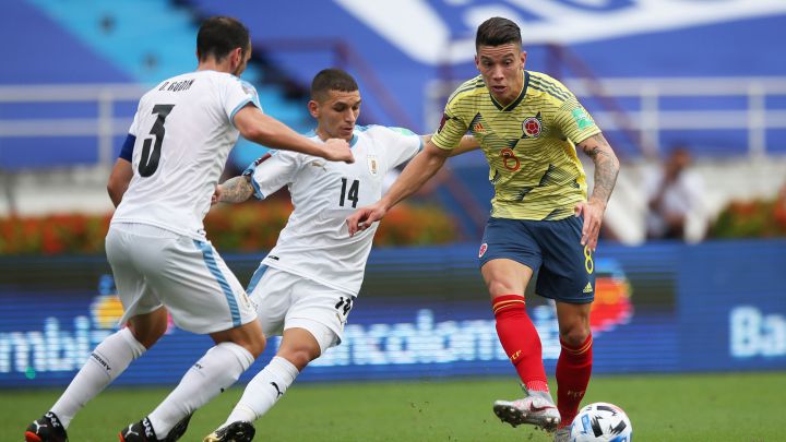 Uruguay vence a Colombia en la fecha 3 de las Eliminatorias