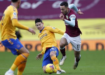 James y Mina aportan en defensa en empate del Everton