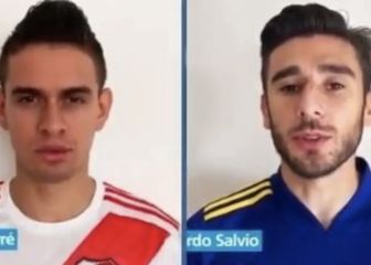 Santos Borré y Toto Salvio, juntos para alentar a la gente