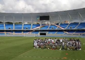 Última práctica de América en el Pascual previo a la final