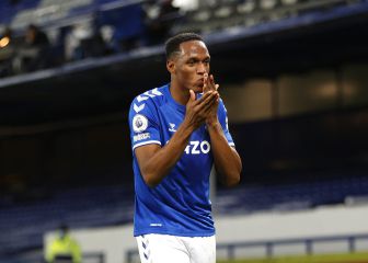 Gol de Yerry Mina en el triunfo del Everton ante Arsenal