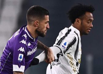 Cuadrado sale expulsado y Fiorentina golea a Juventus