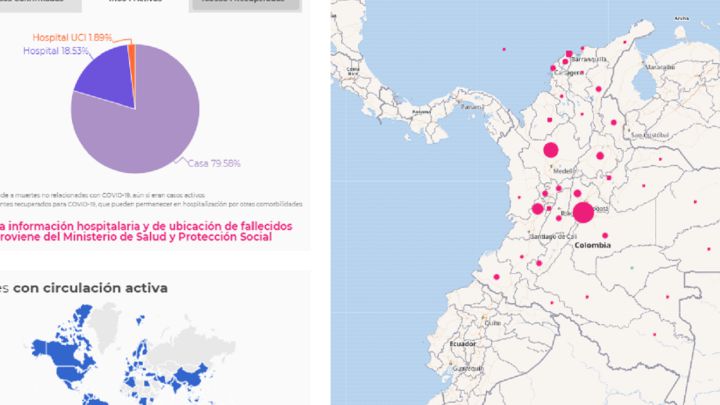 Mapa de casos y muertes por coronavirus por departamentos en Colombia: hoy, 10 de enero