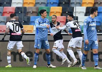 Muriel anota en el empate de Atalanta con Udinese