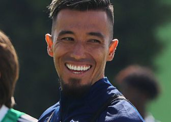 La felicidad de Fernando Uribe en su primer entrenamiento