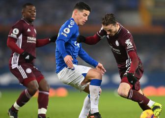 Con golazo de James, Everton empata con Leicester