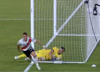 El gol de Santos Borré para abrir goleada contra Central
