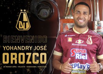 Yohandry Orozco regresa al Deportes Tolima