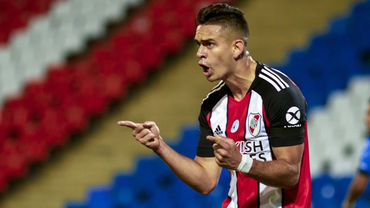 Póker de Santos Borré en goleada de River Plate a Godoy Cruz - AS Colombia
