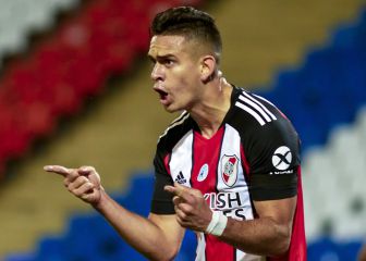 Póker de Borré en goleada de River Plate a Godoy Cruz