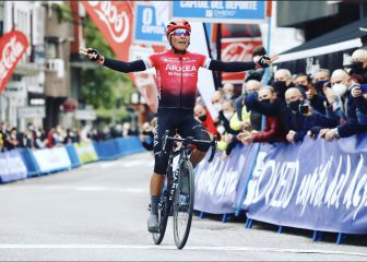 La llegada de Nairo a la meta en su primera victoria del año