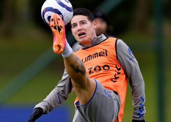 Ancelotti confirma las bajas de James y Mina ante Aston Villa