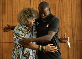 Así fue la visita del Pibe Valderrama al América de Cali