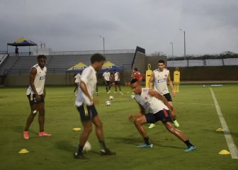 La habilidad de Cuadrado en un rondo a espacio reducido