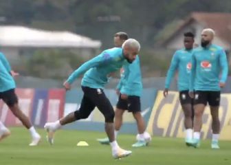 Brasil entrena pensando en el partido contra Colombia