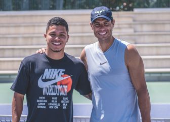 Cucho Hernández se entrena en la academia de Rafa Nadal