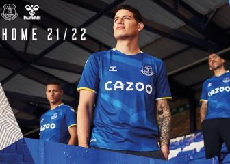 James, imagen de la nueva camiseta de Everton