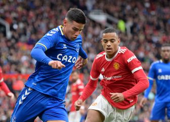 James y Mina, poco aporte en derrota del Everton ante United