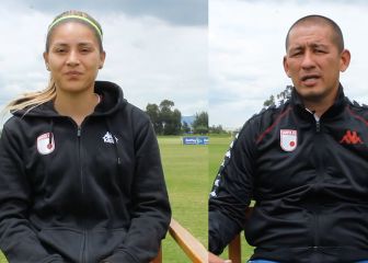 Diana Celis y el DT Erazo: 