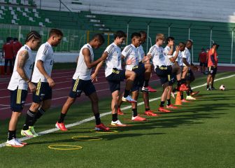 Colombia cumple su primer entrenamiento en Bolivia