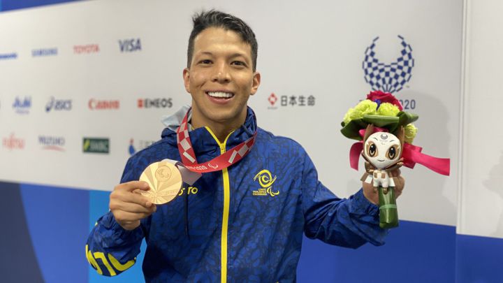 Nelson Crispín gana su tercera medalla en los Juegos Paralímpicos Tokio 2020.