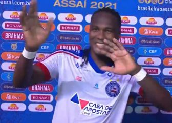 Hugo Rodallega marca póker con Bahía y canta en portugués