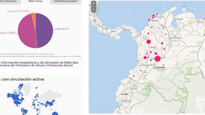 Mapa de casos y muertes por coronavirus por departamentos en Colombia: hoy, 26 de septiembre