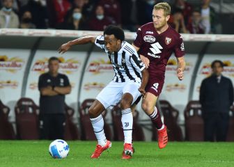 Cuadrado juega en el apretado triunfo de la Juve ante Torino