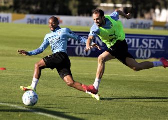 Uruguay entrena pensando en el partido contra Colombia