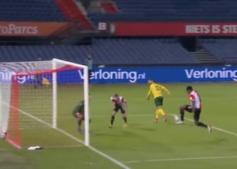Luis Sinisterra no afloja y marca en la goleada del Feyenoord