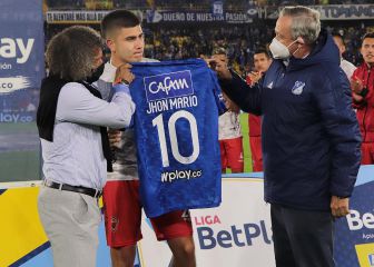 Mateo Ramírez, hijo de Jhon Mario, cerca de Millonarios