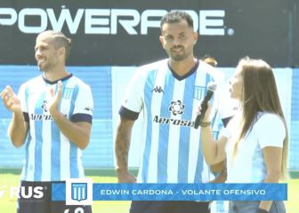 Hinchas de Racing reciben a Cardona en presentación