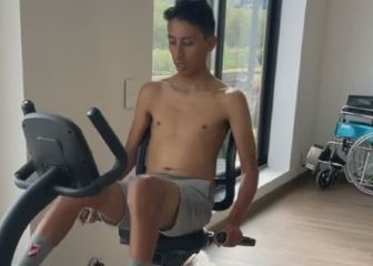 Egan Bernal ya pedalea en su bicicleta estática