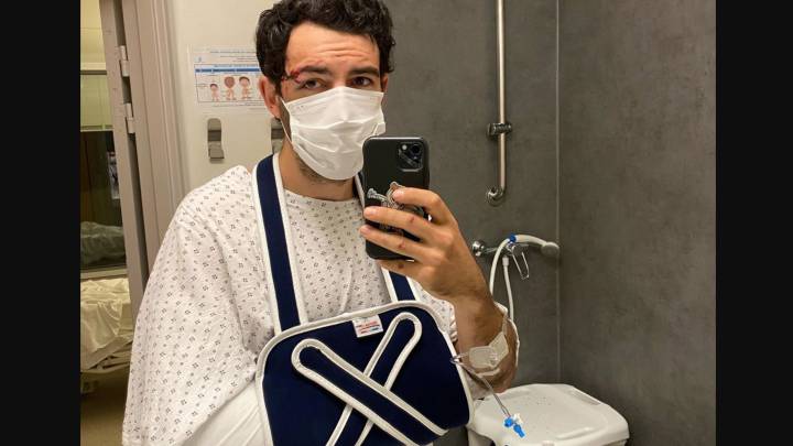 Triple lesión de Iago Garay: codo, ojo y coronavirus