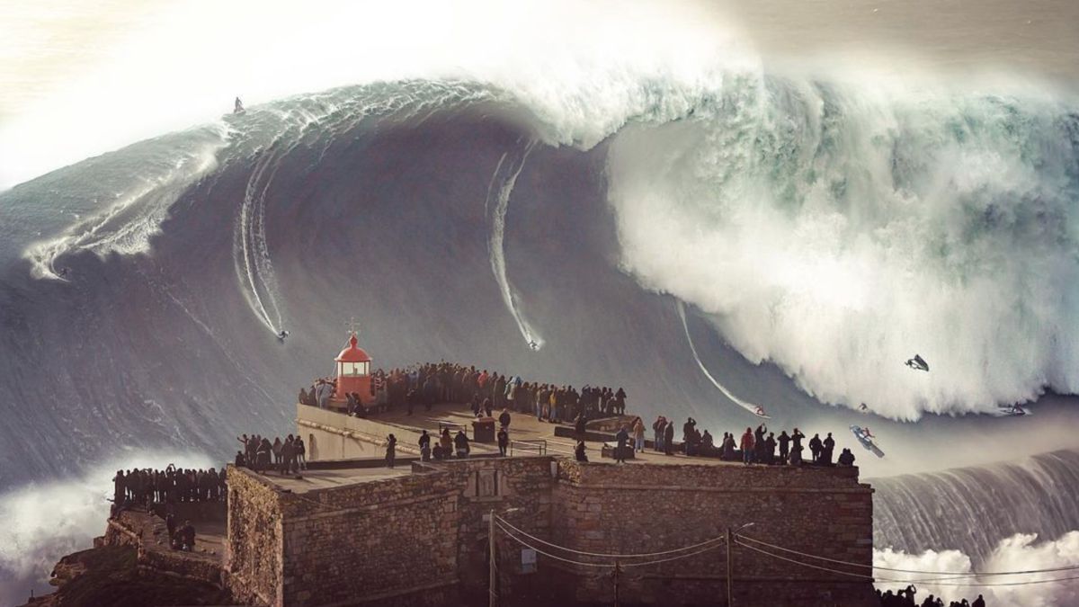 lavanda abortar crédito La inexplicable foto de las olas gigantes de Nazaré que está dando la  vuelta al mundo - AS.com