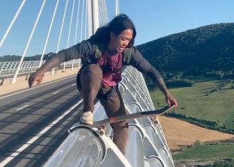 Skate llevado al extremo: se tira de un puente de 343 metros de altura