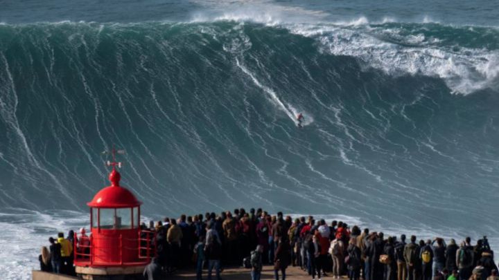 Inmundicia Saliente activación Olas gigantes en Nazaré hoy, en directo: surf en Praia Do Norte - AS.com