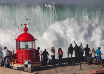 Nazaré, en directo: las olas gigantes de la tormenta más bestia del año