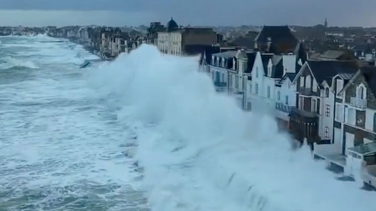 Olas gigantes y surf en Saint-Malo con las mareas más altas de Europa