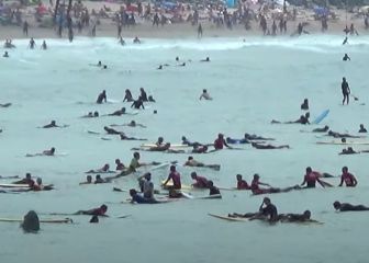 Las mareas vivas ponen en apuros a más de 40 surfistas en Biarritz