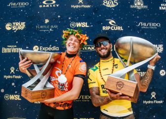 Stephanie Gilmore y Filipe Toledo, nuevos reyes de la World Surf League
